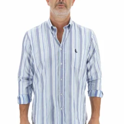 Camicia Righe Contrasto Rotte Mediterranee -Lacoste shop c4893270d977785ea1aa963795efe4e3