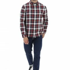 Tommy Hilfiger Jeans Camicia A Quadri Tommy Hilfiger Dm0dm15112 In Cotone Con Logo Ricamato -Lacoste shop c491d15a3cd85b3738a2ee51419f4f82