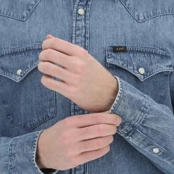 Camicia In Denim Lee Con Bottoni A Pressione -Lacoste shop c50a538b4fa45c9444a3d21fb34659b8