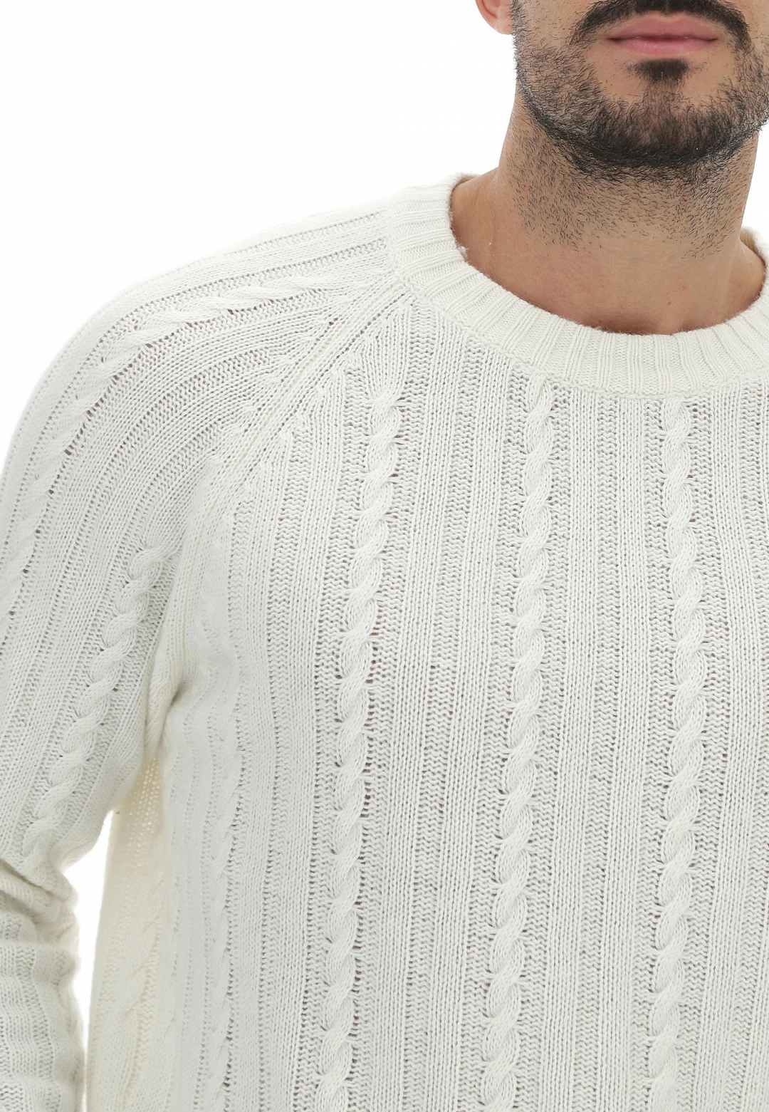 Maglione Girocollo Manuel Ritz Con Lavorazione A Treccia Made In Italy 7 Maglione Girocollo Manuel Ritz Con Lavorazione A Treccia Made In Italy - immagine 5