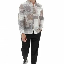 Camicia In Fantasia Bandana Manica Lunga Sseinse Uomo -Lacoste shop c6eca031e31c7d79f469d5ba046bf172