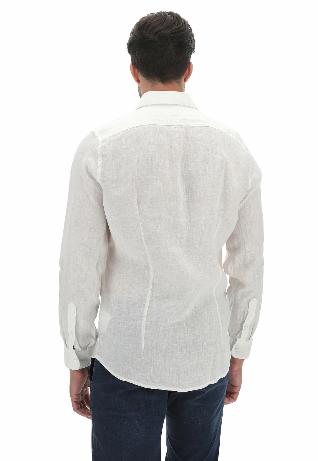 EKS Camicia In Lino Manica Lunga èks Uomo 5 EKS Camicia In Lino Manica Lunga èks Uomo - immagine 3