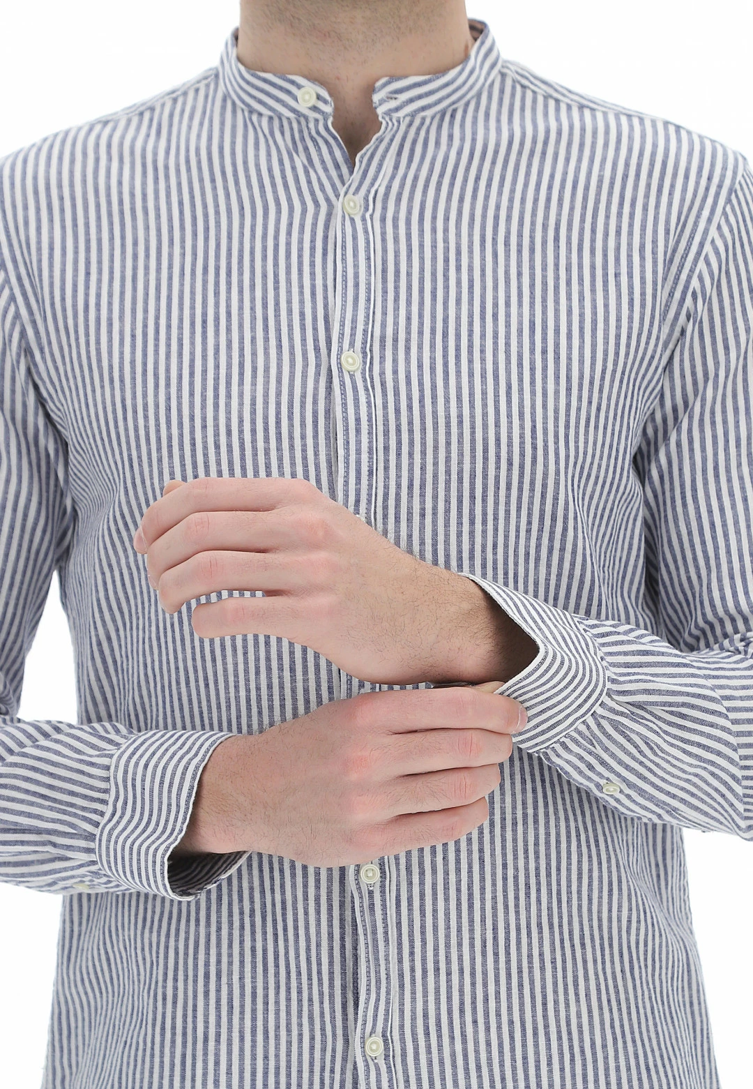 Over-D Camicia Over/d Con Collo Alla Corena In Misto Lino A Righe 12 Over-D Camicia Over/d Con Collo Alla Corena In Misto Lino A Righe - immagine 10