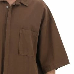 Camicia Over Catch Uomo Effetto Lino Con Manica Scesa E Taschino -Lacoste shop c9f2e9058f67c41c7881280609e293be