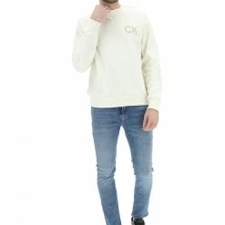 Felpa Girocollo Calvin Klein Uomo In Cotone Tinta Unita Con Logo Sul Petto -Lacoste shop ca7f7eb779de6dd3f6c04607caf1cd5a