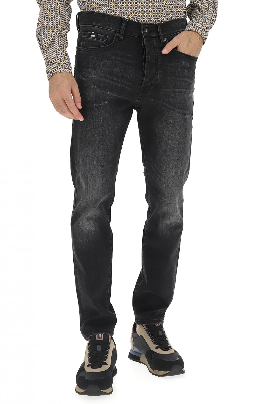 GAS Jeans Jeans Nero Gas Modello Teo Simple Con Micro Rotture 3 GAS Jeans Jeans Nero Gas Modello Teo Simple Con Micro Rotture