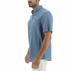 Camicia A Maniche Corte Timberland Misto Lino Art. A2dqz -Lacoste shop cd78583b21db6509754bee649373ea67