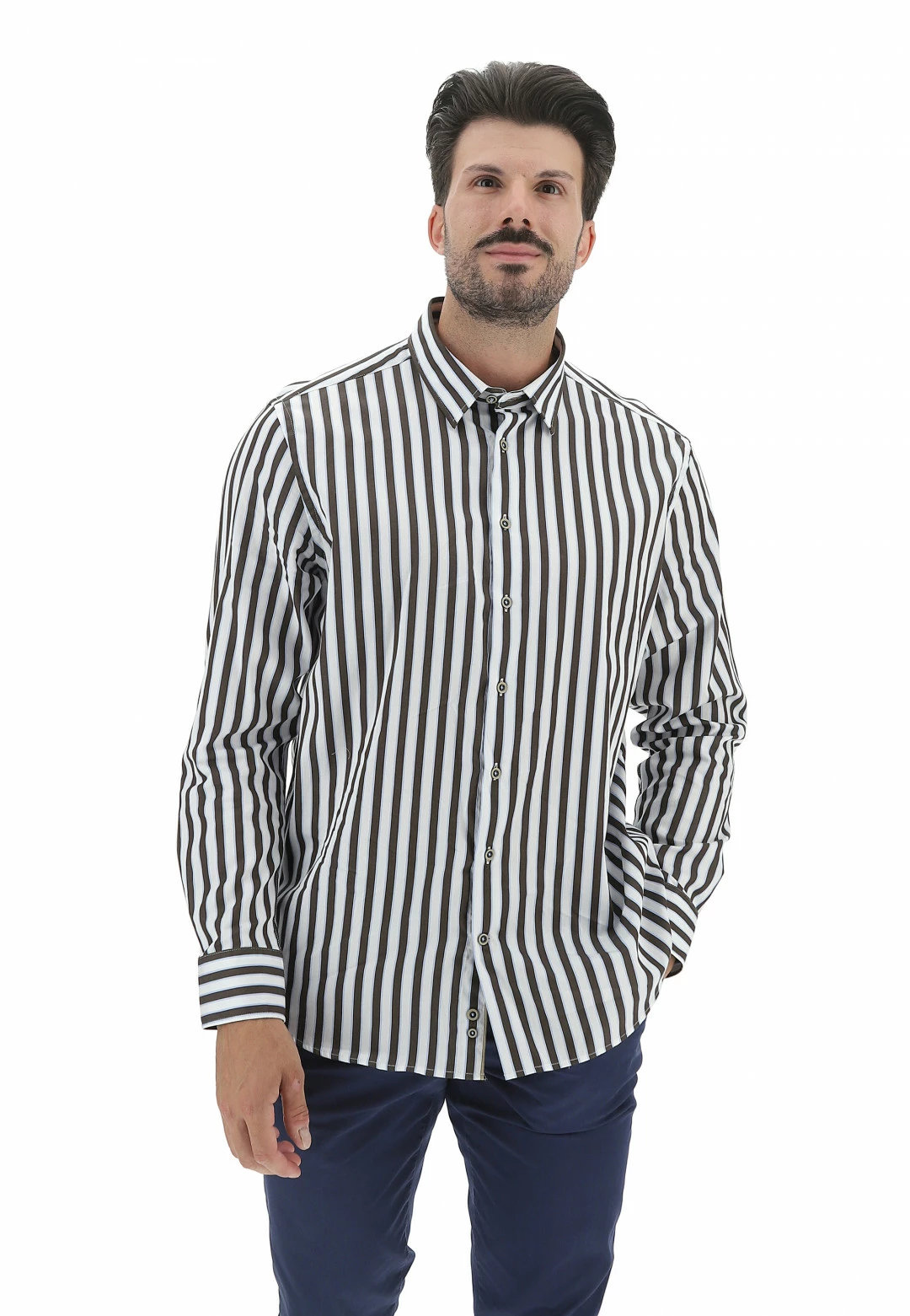 Camicia Bugatti Easy Care Uomo Rigata In Cotone 3 Camicia Bugatti Easy Care Uomo Rigata In Cotone