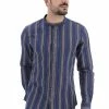 Gaudi Camicia Coreana Misto Lino Rigata Gaudì Regular Fit -Lacoste shop d0a5a7940863042b220b3c1929c6e4de