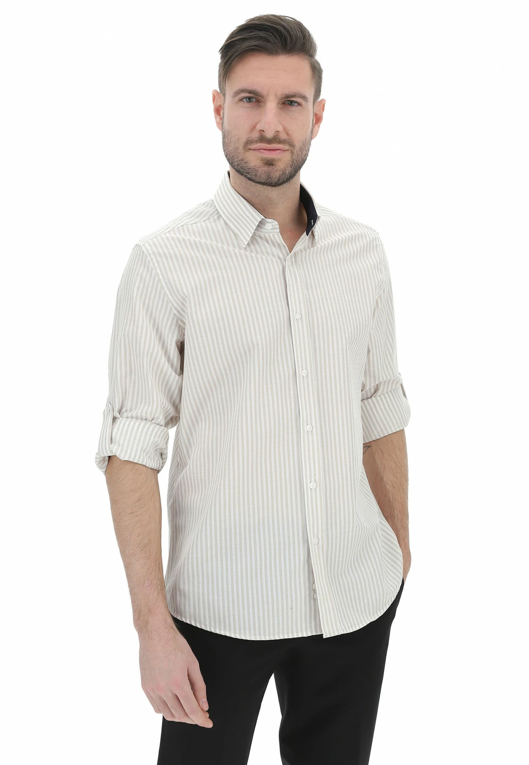 EKS Camicia Uomo èks Botton Up In Fantasia Righe Verticali 3 EKS Camicia Uomo èks Botton Up In Fantasia Righe Verticali