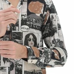 8.9 OTTOPUNTONOVE Camicia Manica Lunga Fantasia Fumetto 8.9 -Lacoste shop d4ba5a0fe950049472a059c19cbaf3a9