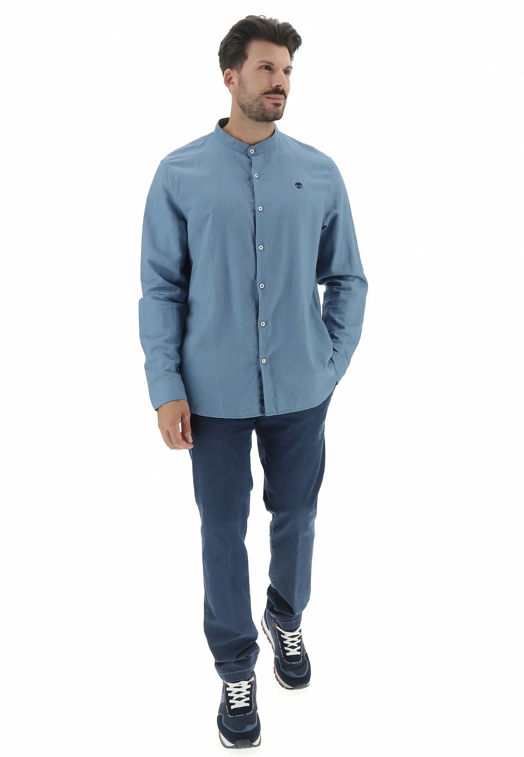 Camicia Coreana In Lino Timberland Tb0a2dqx 6 Camicia Coreana In Lino Timberland Tb0a2dqx - immagine 4