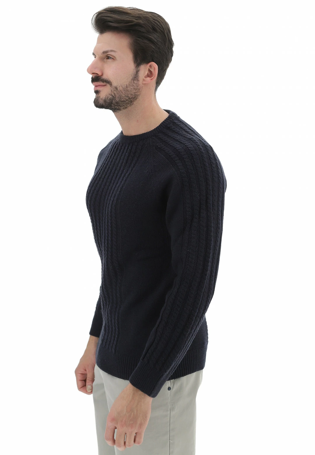 Smiling London Maglione Aff In Girocollo Con Lavorazione A Treccia Uomo 9 Smiling London Maglione Aff In Girocollo Con Lavorazione A Treccia Uomo - immagine 7