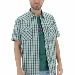 Camicia A Quadri Manica Corta Wrangler W5h84mg26