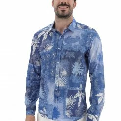 Camicia Manica Lunga Fantasia All Over Tupertu