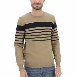 Key Jey Girocollo Rigato Uomo Misto Viscosa Keyjey