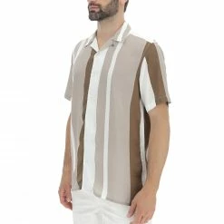 ONLY E SONS Camicia A Maniche Corte Only&sons A Righe Verticali -Lacoste shop d8e0b6008dcb2b2b72411647813fb1f7