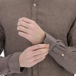 Camicia Uomo Age In Lino Tinta Unita Con Collo Coreana -Lacoste shop da4466c26505fb80a3fd22807ed8e008