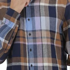 Camicia Olymp Uomo In 100% Lino Con Fantasia A Quadri -Lacoste shop dc3613c144484466ce0580e761e25df3