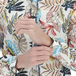 Camicia In Lino Gianni Lupo Fantasia Floreale All Over -Lacoste shop dcb6461b30a842b789ed262bf78b4675