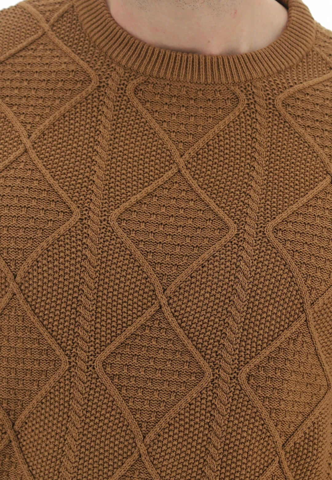 Maglincino Girocollo !solid Uomo In 100% Cotone E Lavorazione In Rilievo All Over 7 Maglincino Girocollo !solid Uomo In 100% Cotone E Lavorazione In Rilievo All Over - immagine 5