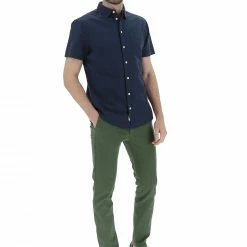 Camicia Manica Corta Misto Lino Blend Uomo -Lacoste shop de6aa2660cfbe8e8cf83652f3df38ae7