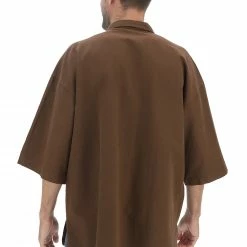 Camicia Over Catch Uomo Effetto Lino Con Manica Scesa E Taschino -Lacoste shop df6626e901179920b137ee9c8ae4452a