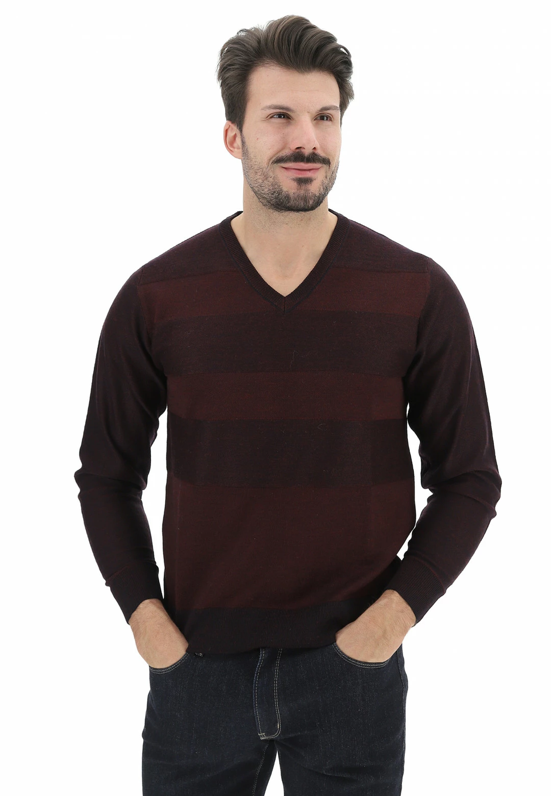 Pullover Riga Tono Su Tono Scollo V Yourname 3 Pullover Riga Tono Su Tono Scollo V Yourname