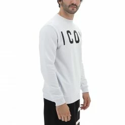 Felpa Girocollo Icon Uomo In Cotone Con Logo Grande Stampato -Lacoste shop e12205161ad903c81f9226e9f8240d84