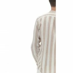 Camicia Coreana Age Uomo Rigata In Misto Lino E Cotone 9 Camicia Coreana Age Uomo Rigata In Misto Lino E Cotone -Lacoste shop e2aba06dc55edc574aeb7f9ae3a42fae