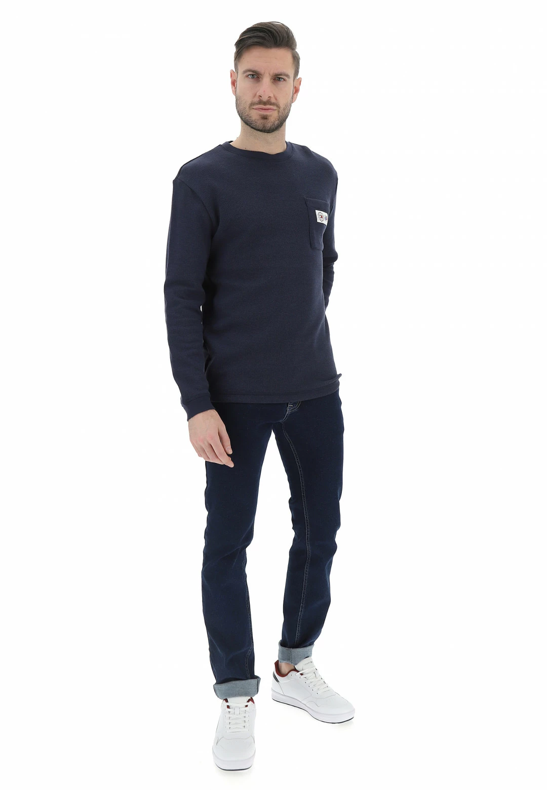 Tommy Hilfiger Jeans Maglioncino Girocollo Tommy Jeans Uomo Con Taschino E Patch Applicata 10 Tommy Hilfiger Jeans Maglioncino Girocollo Tommy Jeans Uomo Con Taschino E Patch Applicata - immagine 8