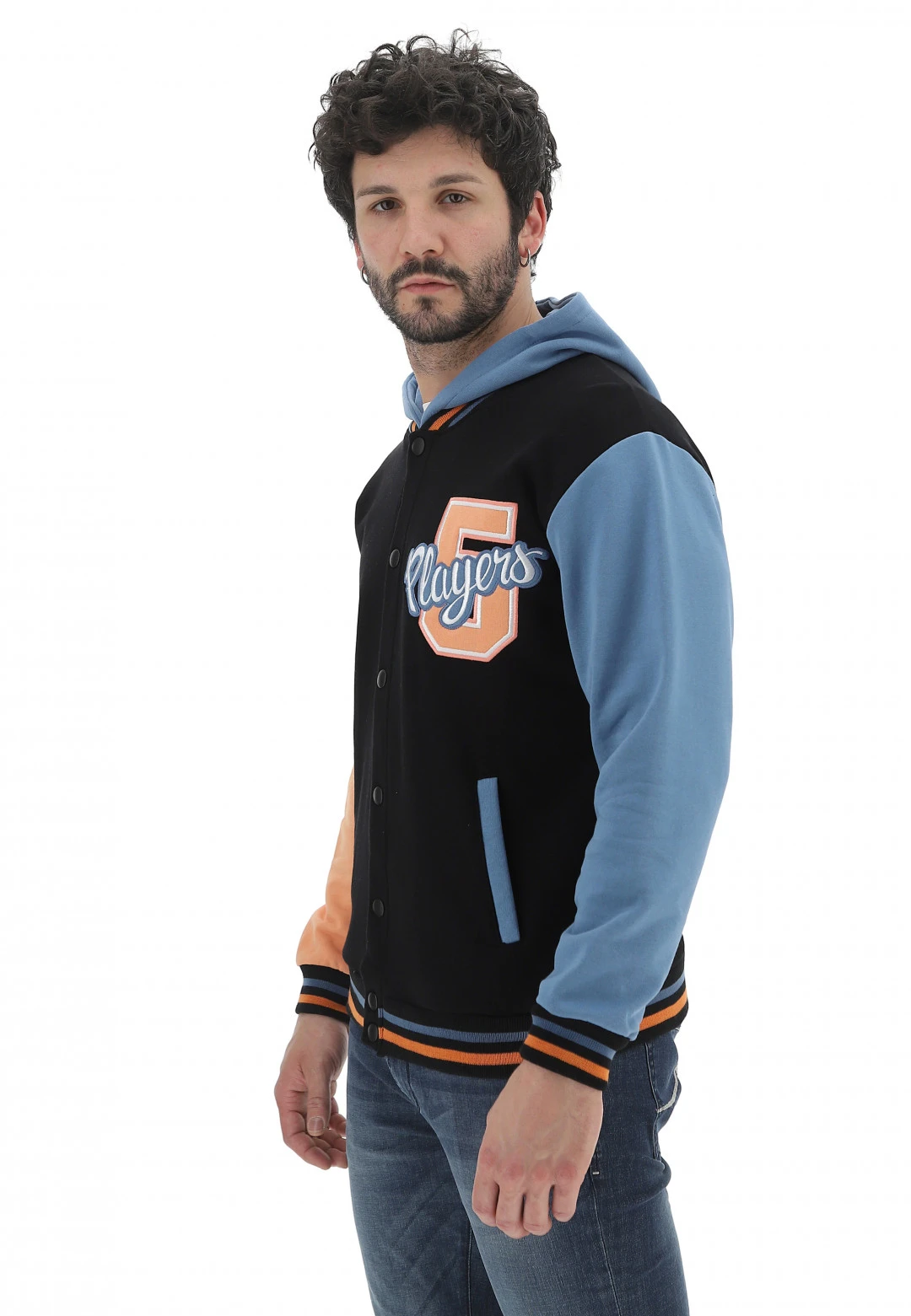 Giacca Age College Uomo Con Cappuccio E Stampa Sul Retro Made In Italy 4 Giacca Age College Uomo Con Cappuccio E Stampa Sul Retro Made In Italy - immagine 2