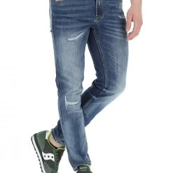 Jeans Age Slim Con Rotture Cucite Mod.david