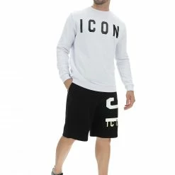 Felpa Girocollo Icon Uomo In Cotone Con Logo Grande Stampato -Lacoste shop e6781fb4344ea7872a02651dcbef2385