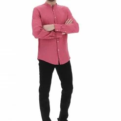 Camicia Uomo Age In Lino Tinta Unita Con Collo Coreana -Lacoste shop e6a614f96070d27d5b5a5e12af0e6e3d