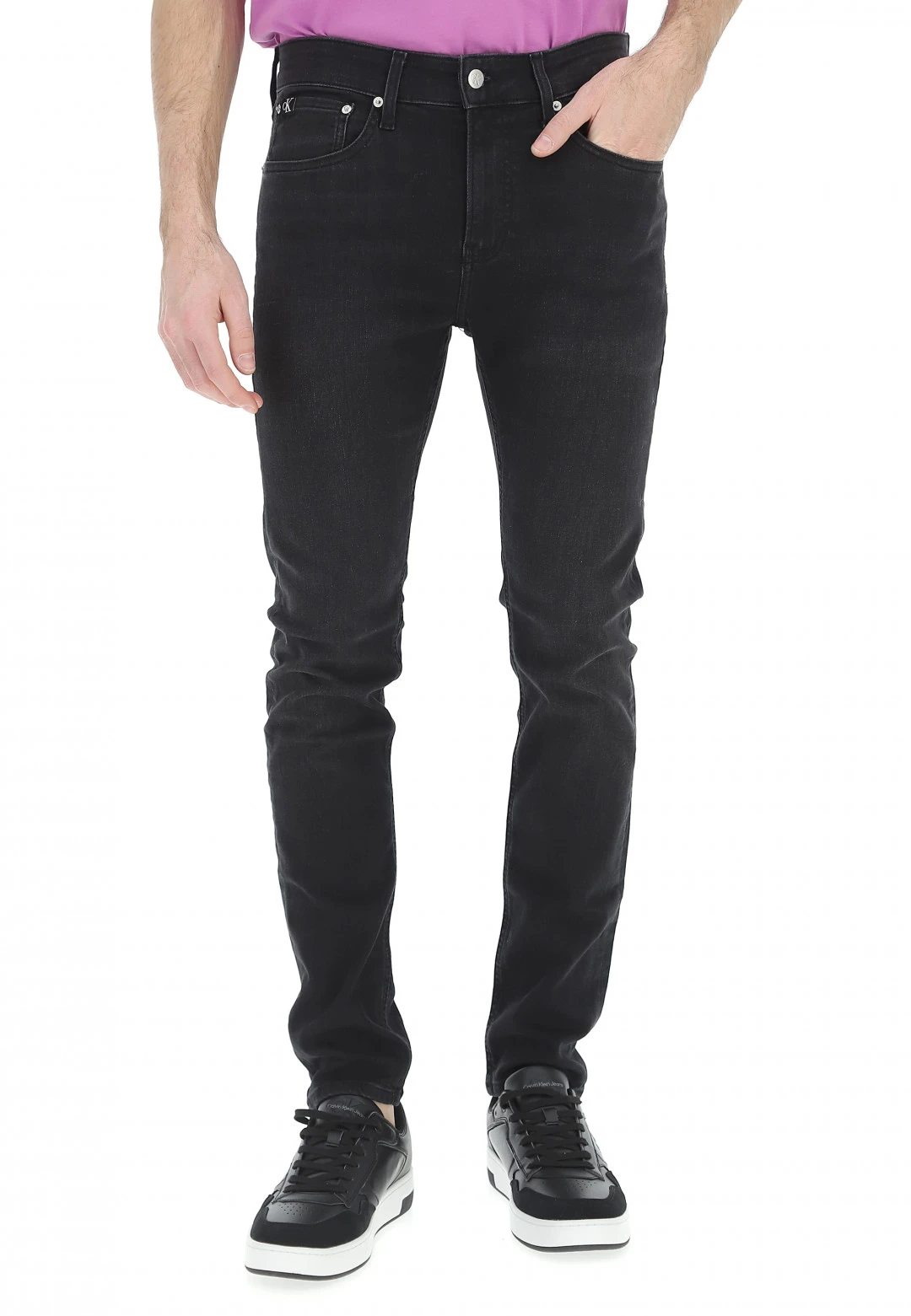 Jeans Skinny Fit Calvin Klein Jeans Uomo Con Lavaggio Sbiadito 3 Jeans Skinny Fit Calvin Klein Jeans Uomo Con Lavaggio Sbiadito