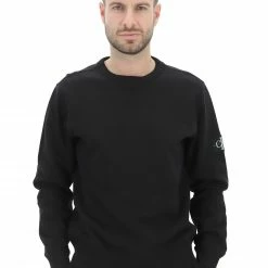 Felpa Uomo Girocollo Calvin Klein Jeans Con Patch Logo Su Manica E Costine Laterali