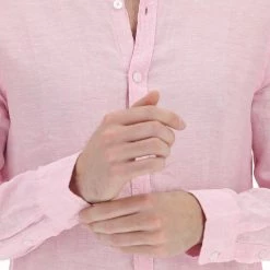 Camicia Coreana In Lino Tinta Unita Age Uomo -Lacoste shop e9ea2a96879905ff23fa2f22705ea23b