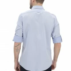 EKS Camicai Uomo èks Botton Up In Tessuto Operato -Lacoste shop ea0876ed62e0a0c1e7091eb2820bcce0