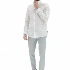 Tommy Hilfiger Jeans Camicia Uomo Tommy Jeans Con Microfantasia A Contrasto E Logo Ricamato Sul Petto -Lacoste shop ea111f9815a327b97e2743416b8e2d2e