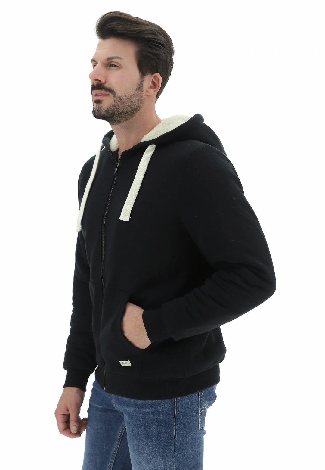 Felpa Con Cappuccio Blend Con Interno In Sherpa 14 Felpa Con Cappuccio Blend Con Interno In Sherpa - immagine 12