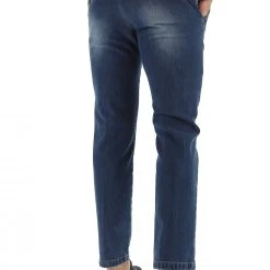 Pantalone In Denim Stretch Eks Slim Fit Effetto Sabbiato -Lacoste shop ead08191218c820db74fd80314d3876d
