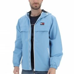 Tommy Hilfiger Jeans Giubbino In Nylon Tommy Jeans Uomo Con Cappuccio E Dettagli A Contrasto