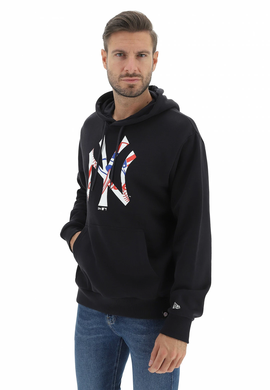 Felpa New Era Felpata Con Cappuccio E Stampa Logo Frontale 3 Felpa New Era Felpata Con Cappuccio E Stampa Logo Frontale