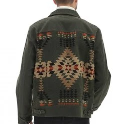 Giubotto Gianni Lupo In Simil Pelle Con Inserti Fantasia Etnica -Lacoste shop ed4cd1872627996a162e3628fd5be04c