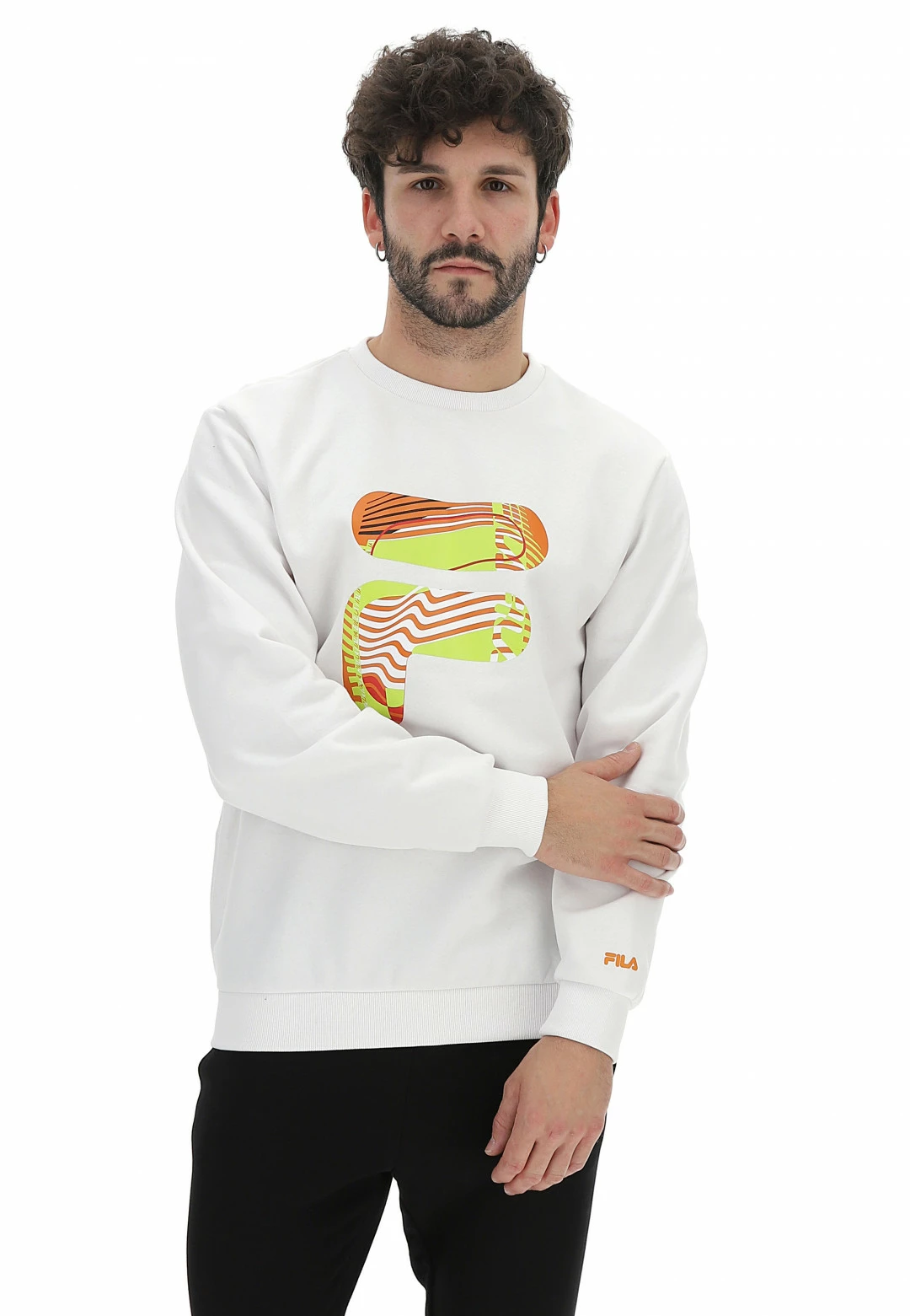 Felpa Uomo Girocollo Fila 689033 Con Logo Multicolor 3 Felpa Uomo Girocollo Fila 689033 Con Logo Multicolor