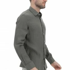 Camicia In 100% Lino Age Uomo Tinta Unita -Lacoste shop ef59e8fe6413d92f96bde0d0f6a06fb5