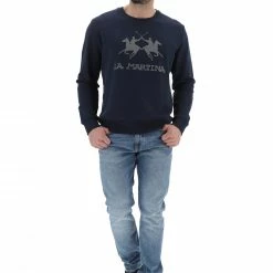 Felpa Girocollo La Martina Con Logo Grande Gommato In Rilievo -Lacoste shop ef5dbbb664e4d0c8eb22647027a0aa3a