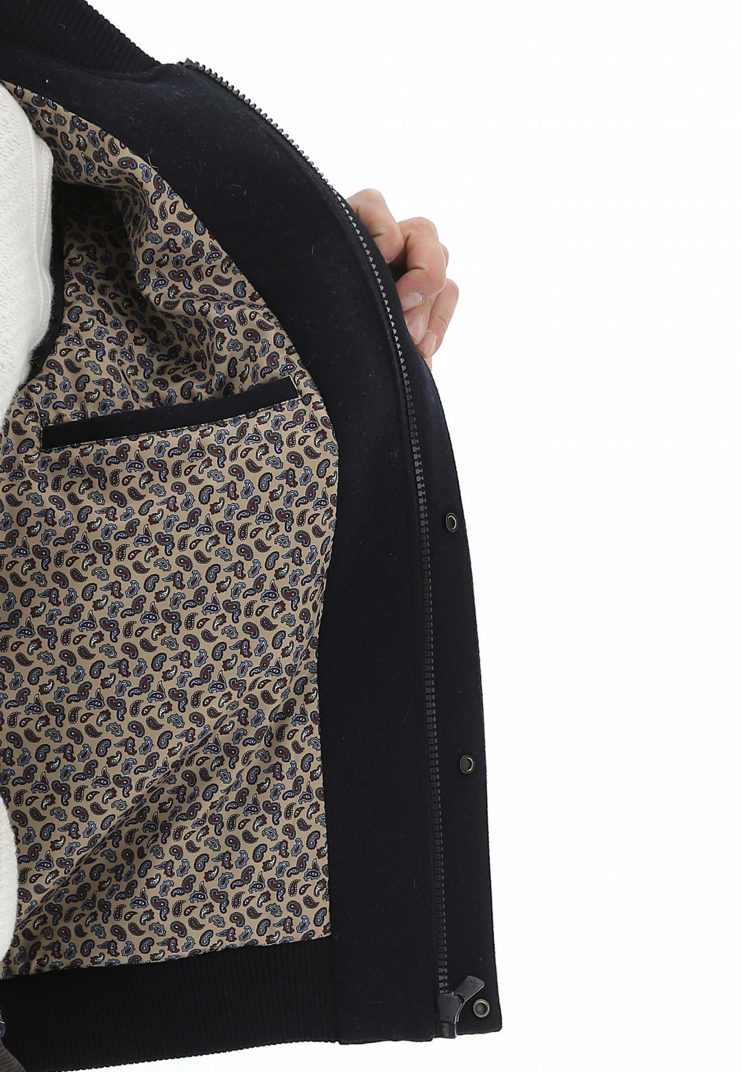 Giaccone Manuel Ritz Modello Bomber In Misto Lana Con Zip E Tasche A Filo 8 Giaccone Manuel Ritz Modello Bomber In Misto Lana Con Zip E Tasche A Filo - immagine 6