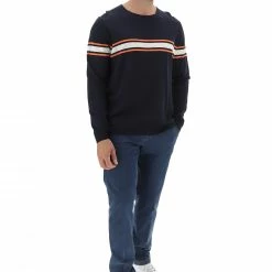 Maglioncino Girocollo Fynch-hatton Misto Lino Dettaglio Riga Centrale -Lacoste shop f1192e06ad6b9d1f523f744c99400f92